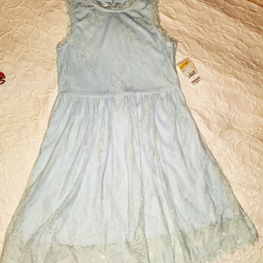 BNWT CRB Girl Baby Blue Lace Alice in Wonderland Dress
